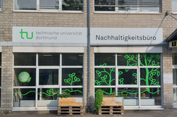 Blick auf das Nachhaltigkeitsbüro von außen
