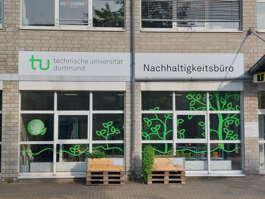 Blick auf das Nachhaltigkeitsbüro von außen
