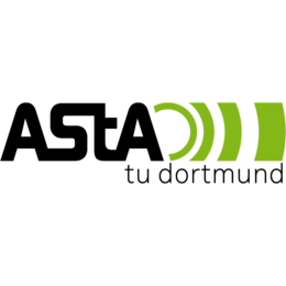 AStA logo: black lettering next to green semicircles