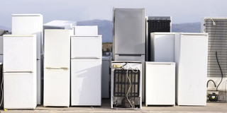 Many old refrigerators