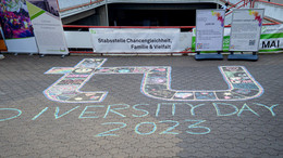 Chalk painting for Diversity Day 