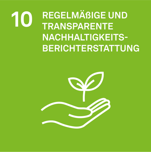 Ziel 10 der Nachhaltigkeitsstrategie: Regelmäßige und transparente Nachhaltigkeitsberichterstattung