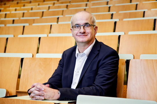 Portrait of a man in the lecture hall