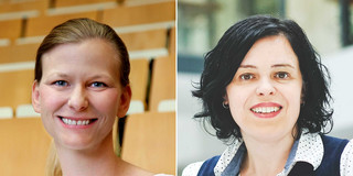 Die Portraits zweier Frauen nebeneinander. 