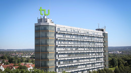 1: Mathematics The Math Tower with the logo of TU Dortmund University on top of it
