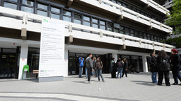 14: Humanities and Theology The picture shows the entrance of the EF 50 building
