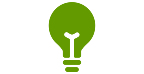 grünes Glühbirnen Icon